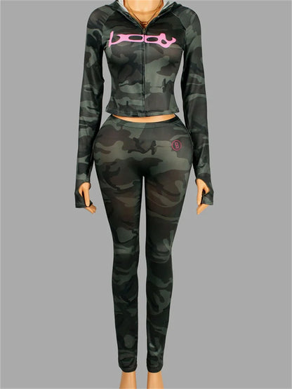 2025 Fall Casual Tracksuits Women Sets Long Sleeve Top Pants Elasticity Streetwear Sports Two 2 Piece Pink Matching Sets Outfits