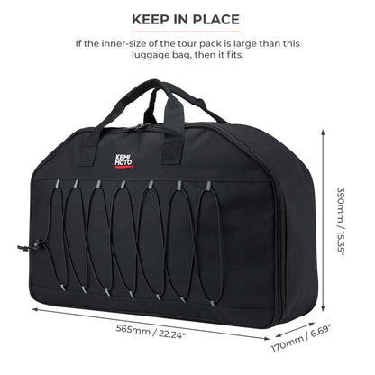 KEMITOUR Tour Pack Organizer Travel-Paks Soft Liner Luggage Bag for Street Glide Electra Glide Road Glide Road King Touring Bags