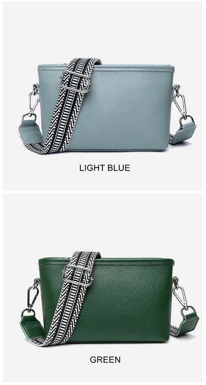 100% Genuine Leather Shoulder Bag for Women Solid Purse Luxury Cowhide Crossbody Bags Female Fashion Handbag Hobos Tote Bag