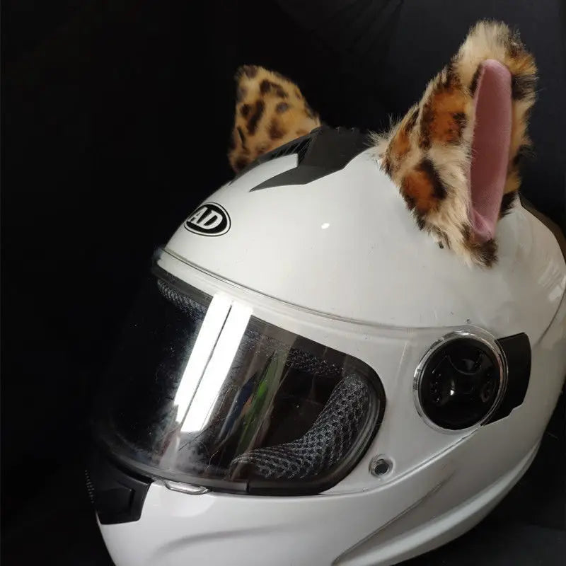 Motorcycle Helmet Cat Ears Decoration Cute Plush Stickers Motocross Helmet Full Face Off Road Helmet Decor Cosplay Styling