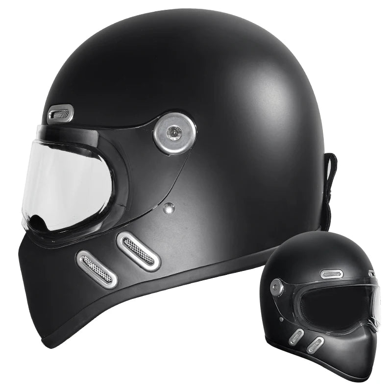 Carbon Fibre Motorcycle Helmet Full Face Retro Motorbike Helmet Men Women Cascos Para Moto Capacete Casco Moto For Harley DOT