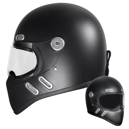 Carbon Fibre Motorcycle Helmet Full Face Retro Motorbike Helmet Men Women Cascos Para Moto Capacete Casco Moto For Harley DOT