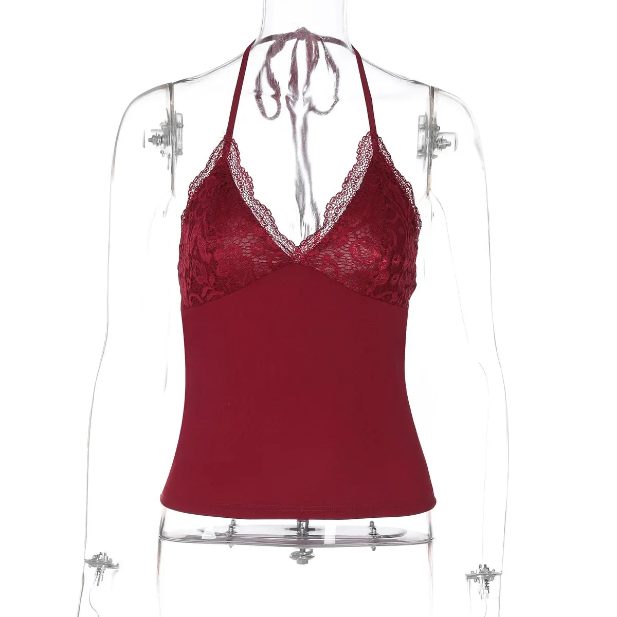 2025 New Fashion Tank Top Sexy Lace Backless Women Tops Strap Tank Top Sexy Women Clothing m