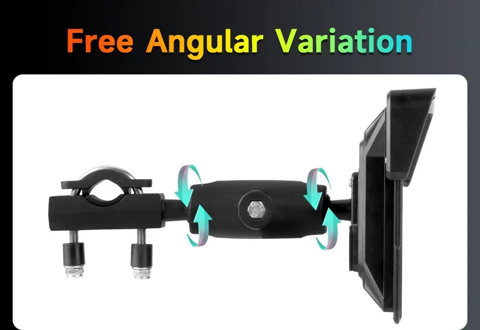 Jansite 7 inch 2K Motorcycle Upgrade Module DVR Navigation GPS Wireless CarPlay Waterproof IPX7 TPMS Portable Smart Display Cam