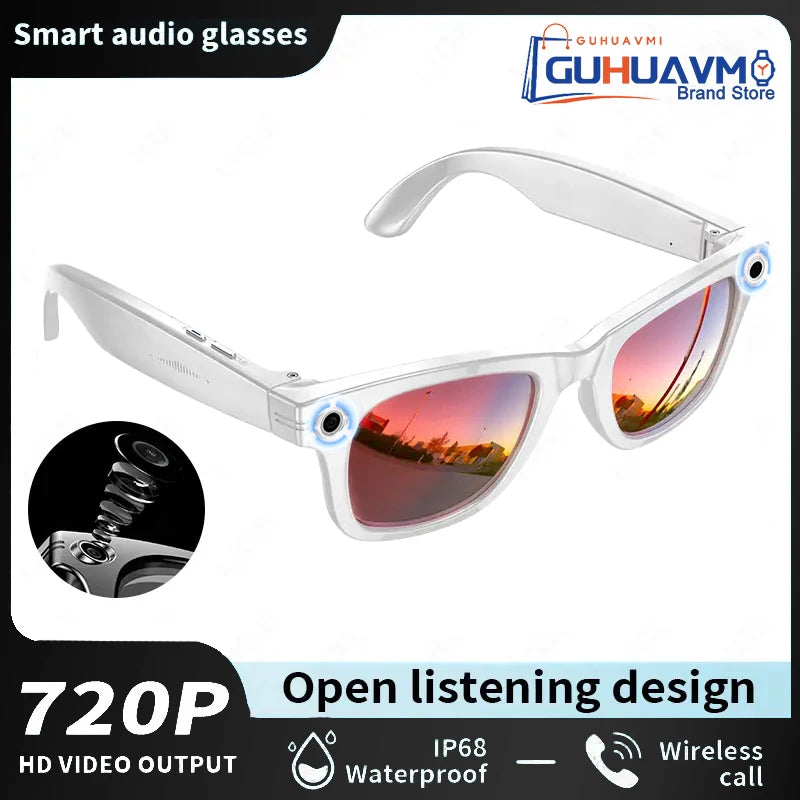 New Sunglasses Smart Glasses 8 Million Pixels Recording Videos AI Photo Recognition Answer Translation 290mAh Bluetooth Glasses