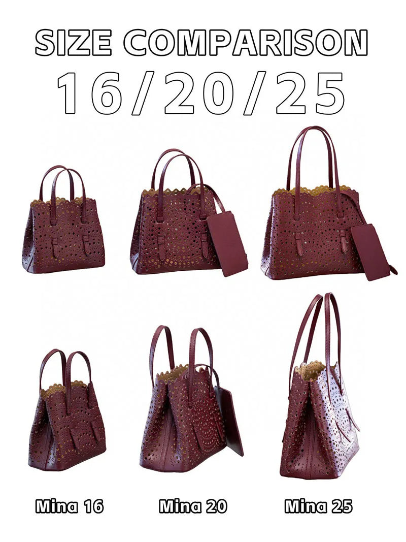 New Tote Bag French Cowhide Handmade Bag Niche Laser Engraved Hollow Leather Vegetable Basket Bag Casual Versatile Temperament
