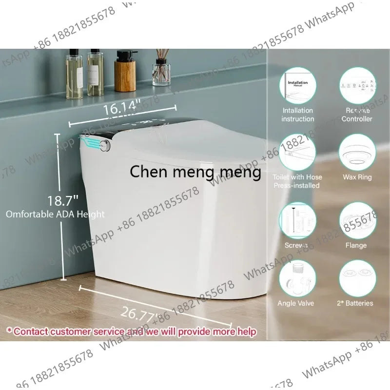 CC 45Elongated Smart Toilet with Bidet Built in,ADA Bidet Height,Foam Dispenser,One-Piece Toilet with Instant Warm Water and Dry