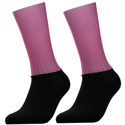 Cycling 2024 Anti Slip Whiteline Silicone Summer Aero Socks Socks Men Bicycle Sport Running Bike Socks Calcetines Ciclismo