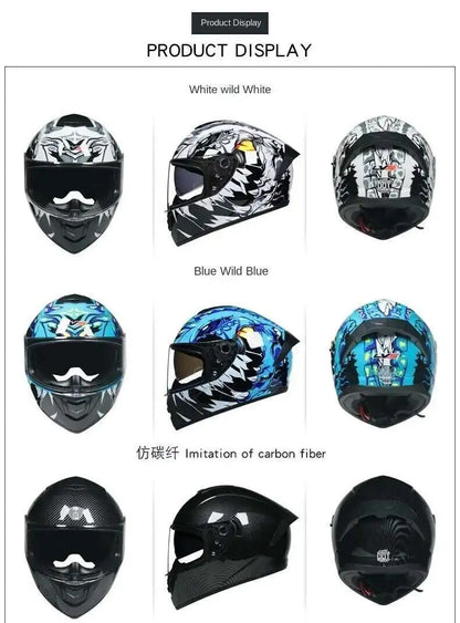 dual-lens Motocross helmet Professional racing dual lens safety helmet, off-road motorcycle full face protector, approved by DOT