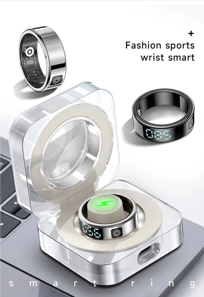 2026 New Smart Ring Display Screen Gestures Brush Video 5ATM Waterproof  Remote Camera Blood Pressure Monitoring For Men Women