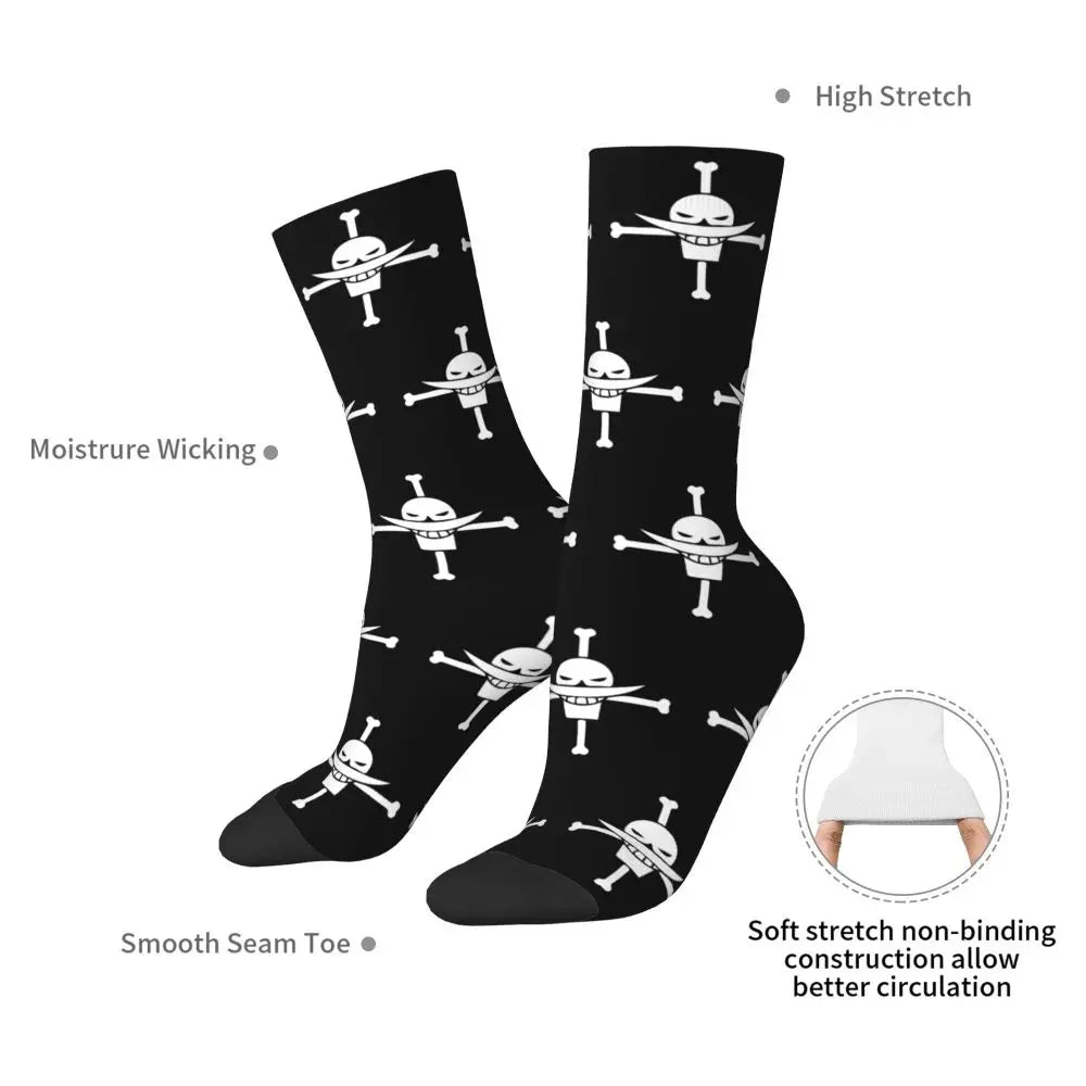 Fashion Men's Socks Harajuku Tony Tony Choppers Sock Luffys Zoros Trafalgar Law Anime Women's Socks Spring Summer Autumn Winter