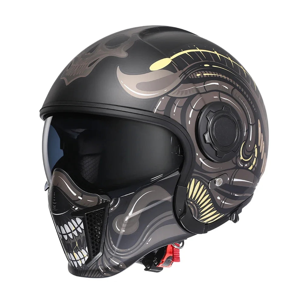 Modular Motorcycle Helmet Full Face Open Face Retro Helmets DOT ECE APPROVED CYRIL OP12A Capacete De Moto Masculino