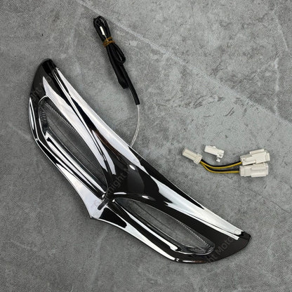 Motorcycle LED Light Batwing Fairing Vent Trim Accent Parts For Harley Touring Electra Street Glide Tri Glide Ultra 2014–2022