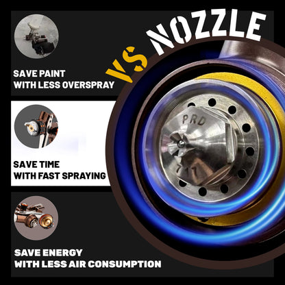 Original PORPHIS Spray Gun PRD-717 Car Paint Spray Gun 1.3/1.4mm Nozzle Paint Gun Water Based Air Spray Gun Airbrush