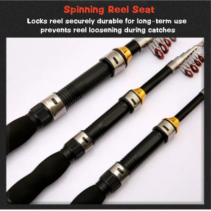1.0-2.3M Ultra Short Small Sea Fishing Rod with Fishing Wheel Telescopic Ultra Short Cross Sectional Fiberglass Rod Set
