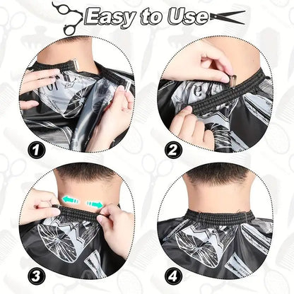 Professional Hair Cutting Apron Salon Barber Cape Hair Cutting Waterproof Cloth Hair Cutting Apron Barber Accessories C0027A