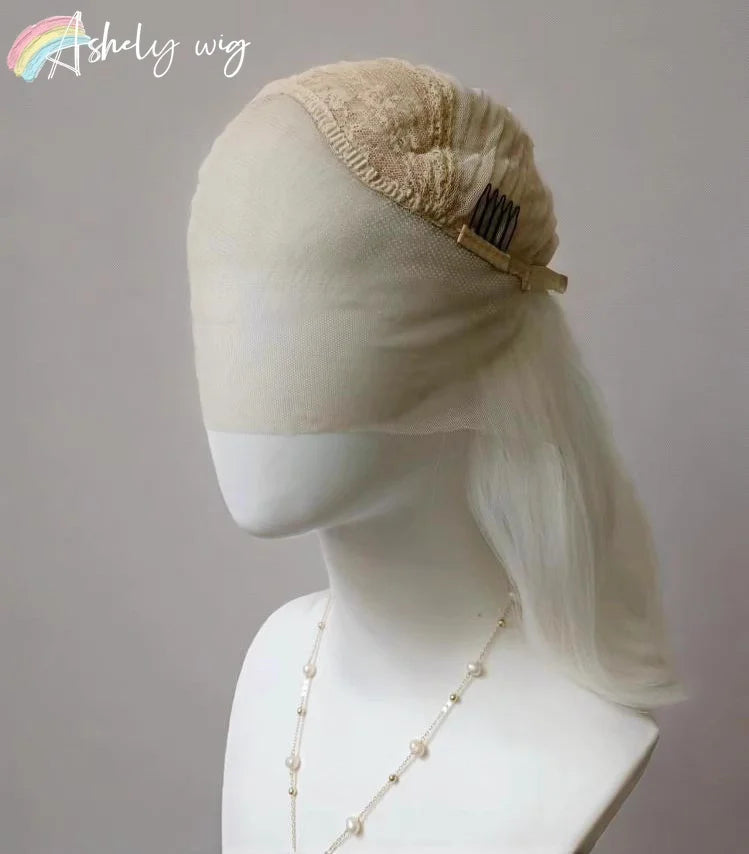 White Lace Front Wig for Women 13x4 Long Wavy Hair Wig for Women High Temperature Fibers Glueless Synthetic Lace Wigs Cosplay