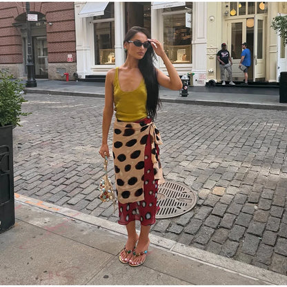 2026 Women Chic Vacation Outfits Fashion Leopard Print Sheer Chiffon Shirt Casual Turn-down Collar Mini Dress & Detachable Scarf