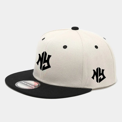 1PC unisex adjustable Snapback baseball cap, flat-brim and color-blocked hip-hop cap, suitable for both men and women