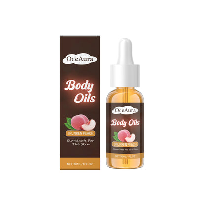 Vanilla Body Oil Improve Dryness Skin Increase Elasticity Relieve Roughness Hyaluronic Acid Body Oil Quick-Absorb Skin Care