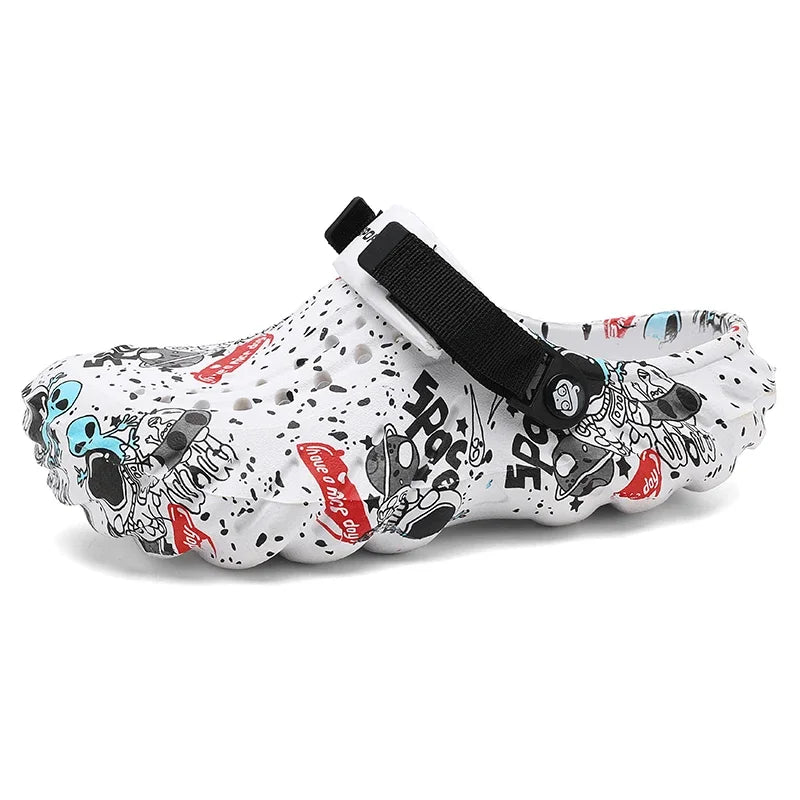 Men'S Breathable Casual Sandals Summer New Soft-Sole Non-Slip Comfort Outdoor Beach Shoes Fashion Youth Dual-Use Sports Slippers