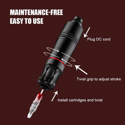 Wireless Tattoo Machine Kit Tattoo Pen with Mini Tattoo Battary Cartridge Needle Set Permanent Makeup Tool for Tattoo Artist