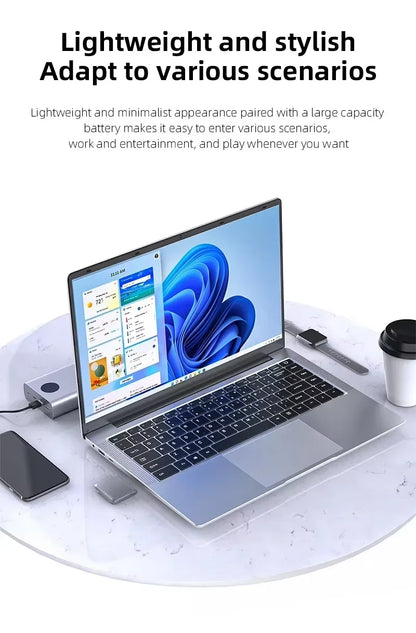 Intel Core i7 9850H 12GB RAM Windows 11 Pro Laptops Computer  1TB SSD Office Gamer Study notebook Computer PC 1920*1080