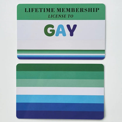 Writable LGBTQIA Identity Card LGBT Pride Cards Lifetime Membership Card perfect rainbow community gift