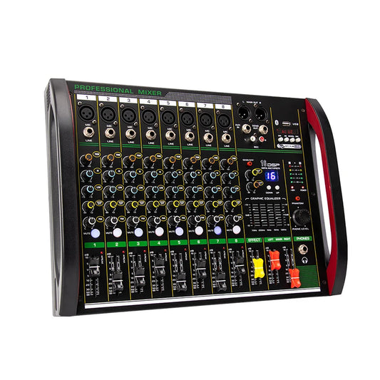 4 / 8-Channel Mixer DSP Reverberation Effect Professional Bluetooth USB Audio Mixer Balance Family Karaoke Stage Performance KTV