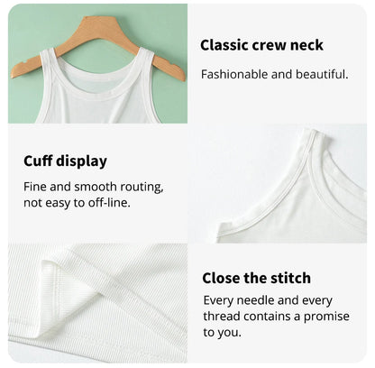 1/3 Pcs Women's Four Season Thin Slim Fit Solid Color Vest For Teenagers And Girls Solid Color Versatile Top Sexy Suspender Base