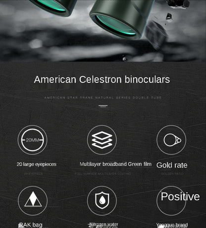 Celestron Outland X 8x42 10X42 Green Binoculars Waterproof & Fogproof Binoculars for Adults Multi-Coated Optics and BaK-4 Prisms