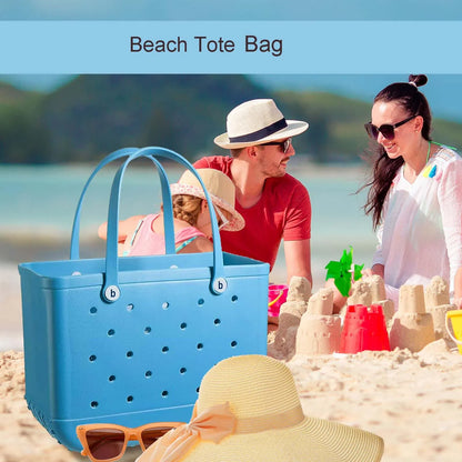 L/XL Beach Bags EVA Rubber Waterproof Tote Bag Storage Baskets Travel Shopping Shoulder Solid Color Fashion Handbag women