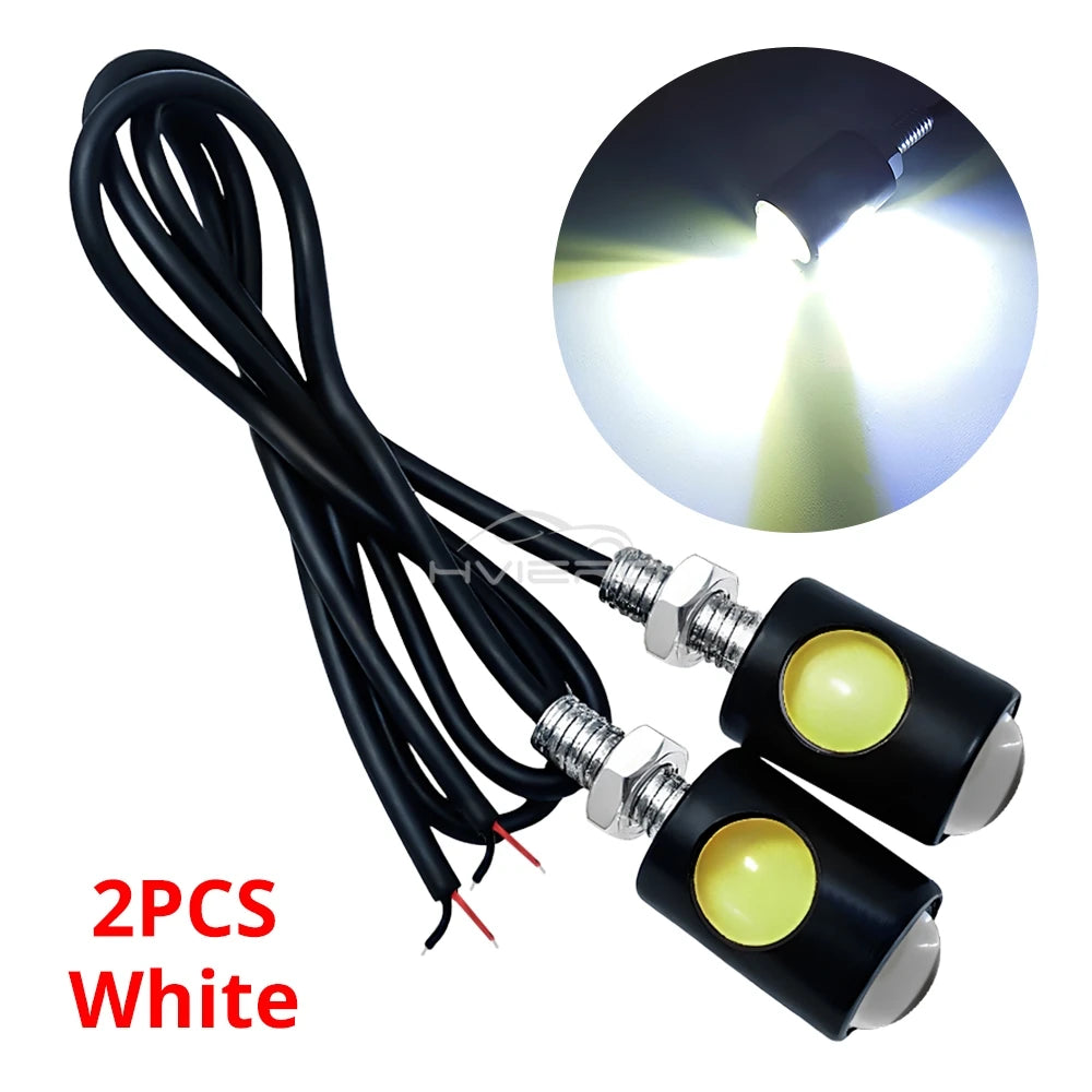 1/2/4/10pc Car Motorcycle Eagle Eye Led Daytime Running Light Super Bright Turn Signal License Plate Tail Reverse Clearance Lamp
