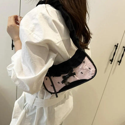 Fashion Grid Mini Handbags Adjustable Shoulder strap Korean Hand-held Commuting bag Single-shoulder Crossbody bag Underarm pouch