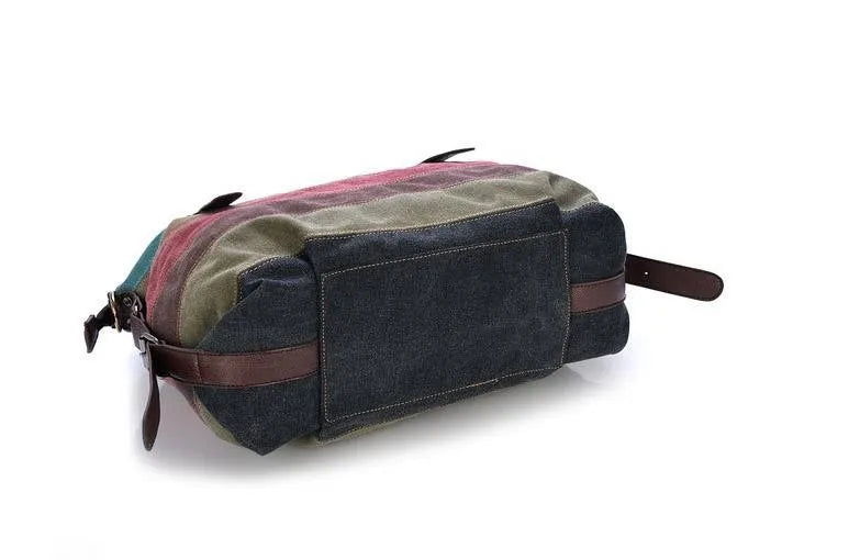Canvas Totes Striped Womens Handbag 2021 Patchwork Rainbow Shoulder Bag Fashion Female Casual Crossbody Bag Sac A Main