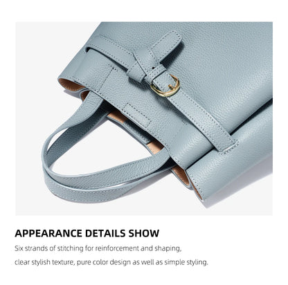 Zency Fashion Genuine Leather Top-handle Bag For Women Luxury Designer Crossbody Bag Zipper Purse Elegant OL Work Bag Tote Sac