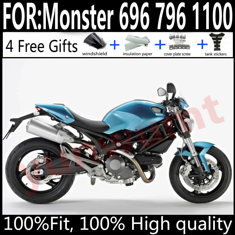 Ducati Monster 696 796 1100 Motorcycle Fairings Kit ABS Plastic Body Work Tank Cover Seat Cowl Full Set