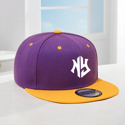 1PC unisex adjustable Snapback baseball cap, flat-brim and color-blocked hip-hop cap, suitable for both men and women