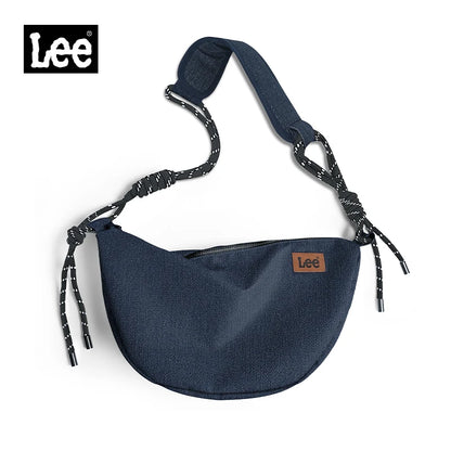 LEE 2025 Teenagers Waterproof Denim Crossbody Shoulder Bag Women Men Stylish Jeans Hobo Dumpling Crescent Bag Student Ipad Pack