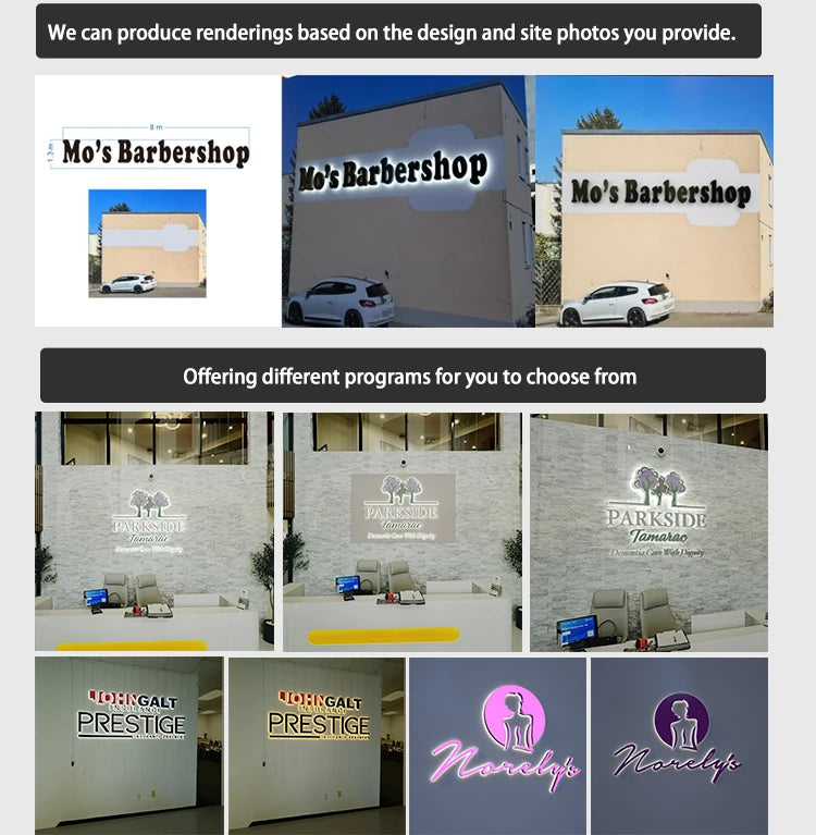 Led Business Signs Outdoor Store Front Signs Custom Restaurant Logo Led Sign 3D Light Board Design for Shop