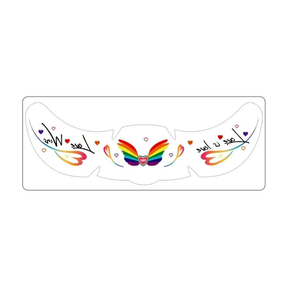 Waterproof Rainbow Freckles Face Tattoo Facial Art Disposable Face Temporary Tattoos Long Lasting Makeup Stickers Pride Month
