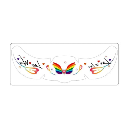 Waterproof Rainbow Freckles Face Tattoo Facial Art Disposable Face Temporary Tattoos Long Lasting Makeup Stickers Pride Month