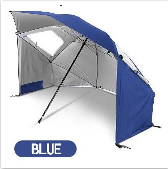 2.4 Meters with Window Breathable Windproof Outdoor Portable Beach Fishing Dual-purpose Tent Umbrella Beach Umbrella