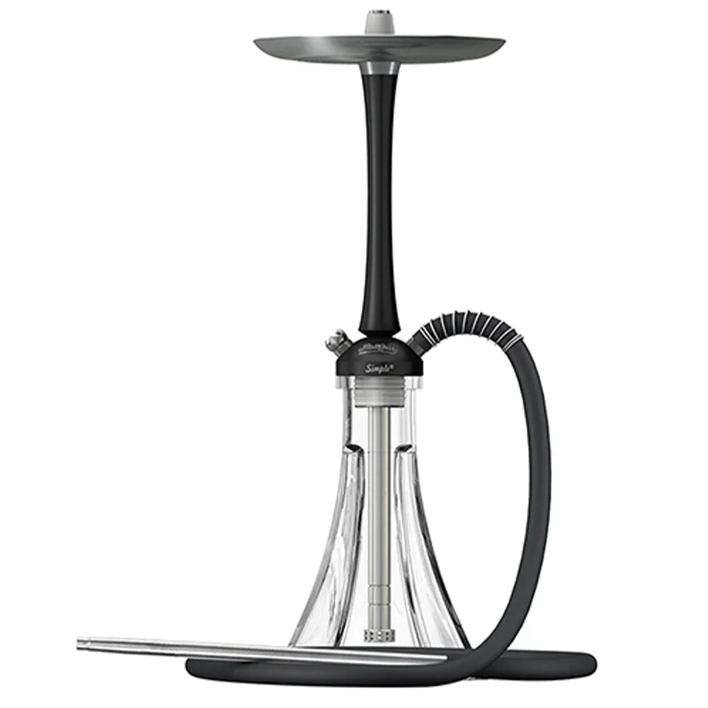 MattPear Simple Hookah Shisha Set 304 Stainless Steel 56cm single tube Large Hookah Shisha Set With Bottle