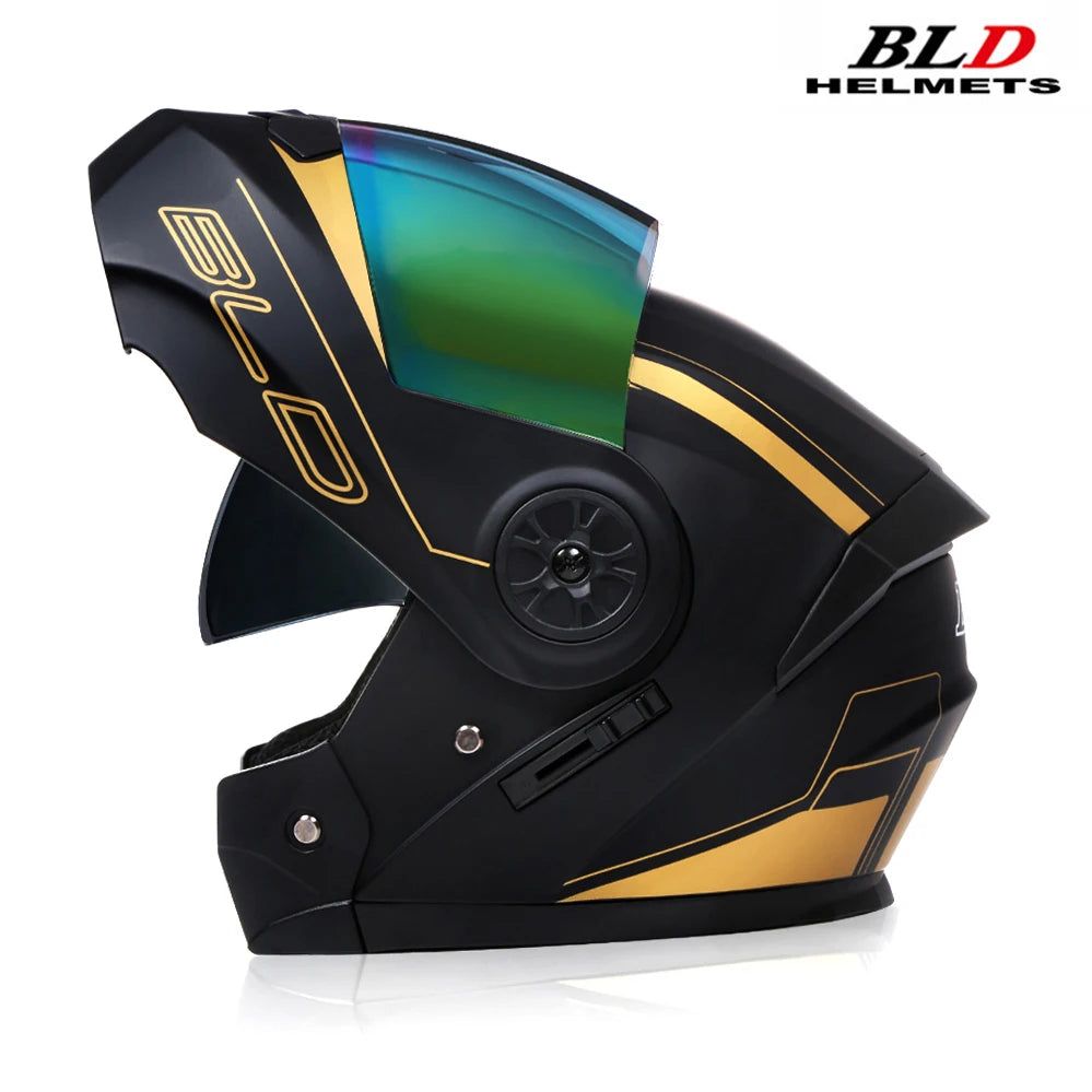 DOT Approved Personalised Flip Up Motorcycle Helmet For Men Women Safety Downhill Motocross Racing Modular Full Face Casco Moto
