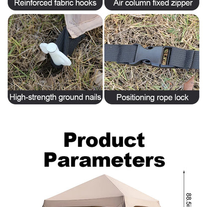 Sonuto Instant Setup Inflatable Tent, 3x3m Quick Inflation Air House Tent, Portable Easy Setup Large Camping Tent with Bag