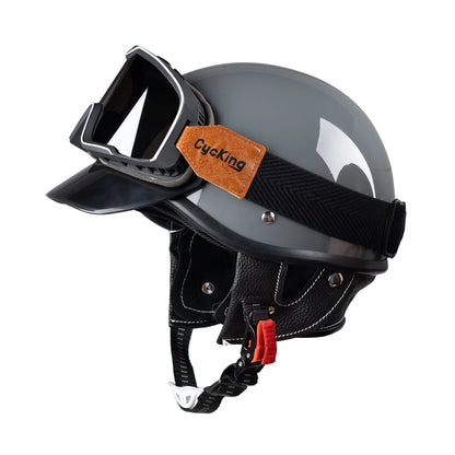 Cycking Motorcycle Helmet Four Seasons Riding Half Helmet Men Women Scooter Cute Retro