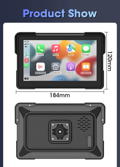 7 inch Motorcycle CarPlay Screen With TPMS GPS for Moto Navigation Display Screen Android Auto Digital Motorcycle Dashboard BT