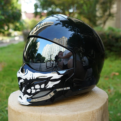 Scorpion Retro Motorcycle Helmet Removable Front Module Transparent Lens M L XL XXL Sizes Available for Motorbike Safety Gear
