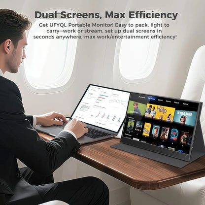 16" 4K Portable Monitor 3840x2400 16:10 UHD 1500:1 Contrast 100% DCI-P3 , External Second Screen for Laptop PC Phone PS5 Gaming